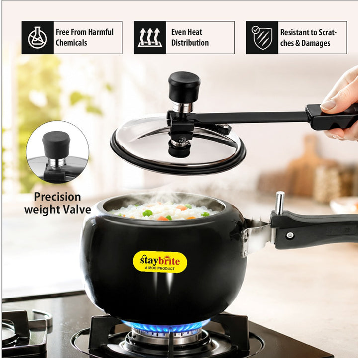Hard Anodized Maple Pressure Cooker – Durable, Fast Cooking &amp; Scratch Resistant