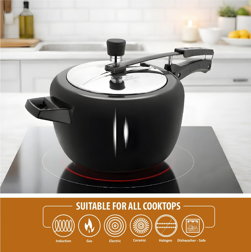 Hard Anodized Pressure Cooker – Durable, Fast Cooking &amp; Scratch Resistant