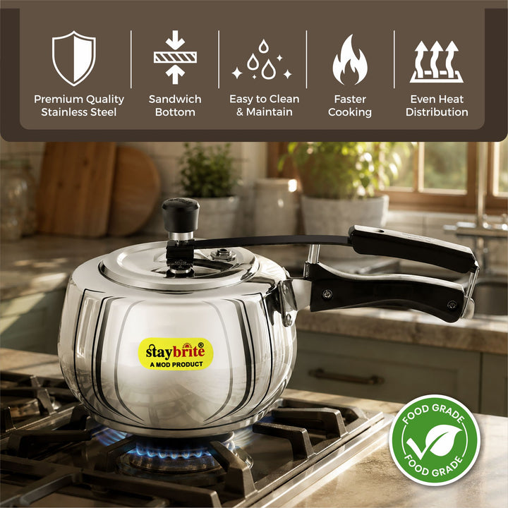 Triply Outer Lid Pressure Cooker | Fast &amp; Healthy Cooking