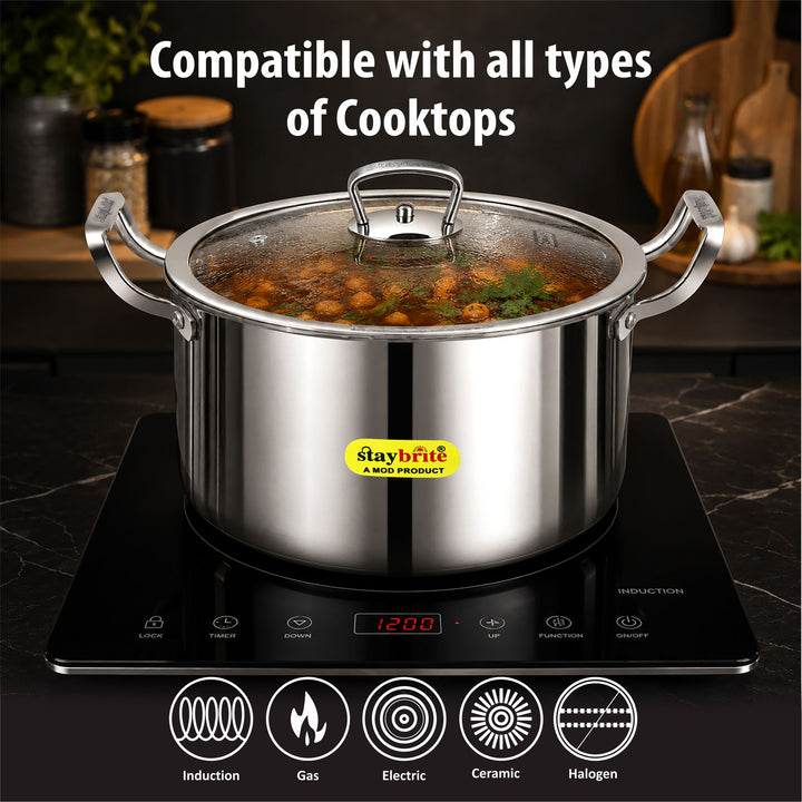 Staybrite Triply Stock Pot | 3-Ply Stainless Steel