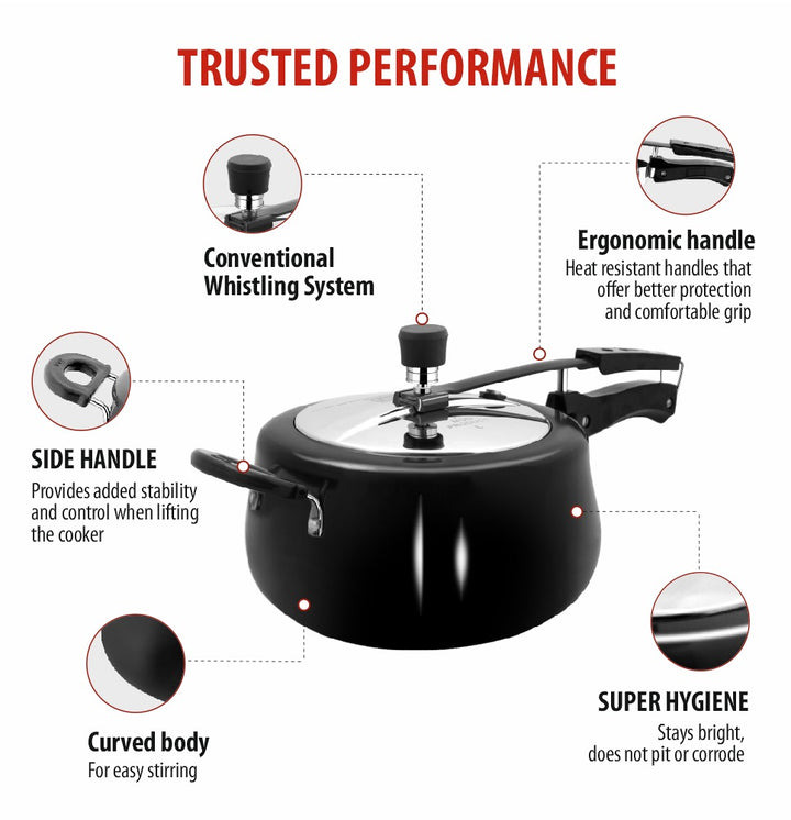 Hard Anodized Handi Pressure Cooker – Fast and Healthy Cooking