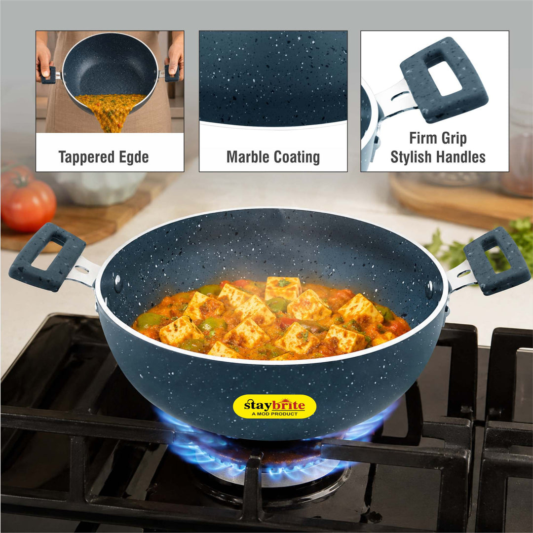 Staybrite Marble Coated Kadai | Easy &amp; Versatile Cooking