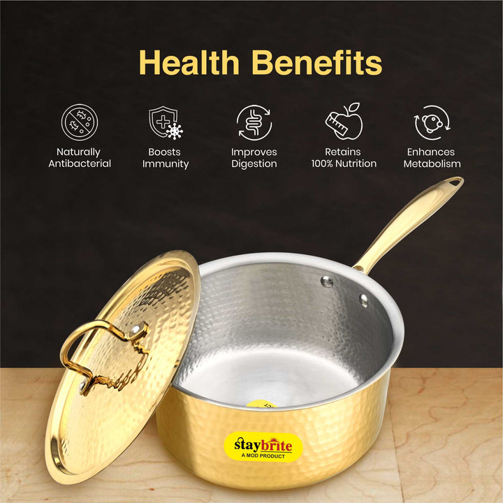 Brass Sauce Pan with Lid – Premium Cookware for Every Kitchen