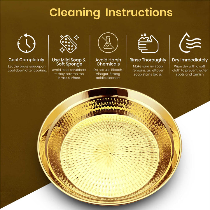 Brass Parat - Traditional Indian Cooking Vessel for Authentic Kitchen.