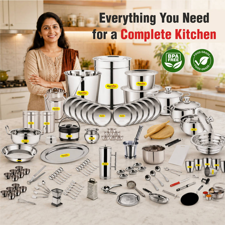 Staybrite Stainless Steel Kitchen Set 111 Pcs | Complete Kitchen Collection