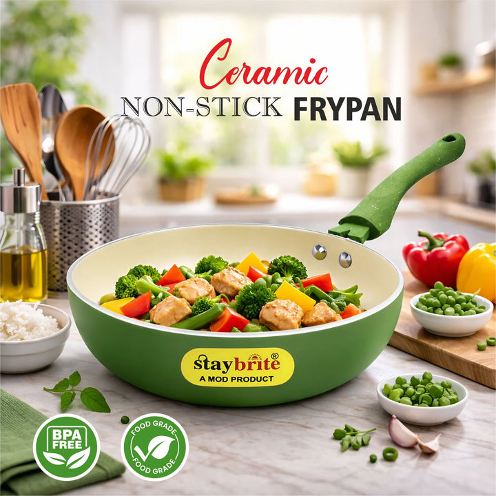Ceramic Coated Frypan | PFOA-Free Healthy Cooking Pan