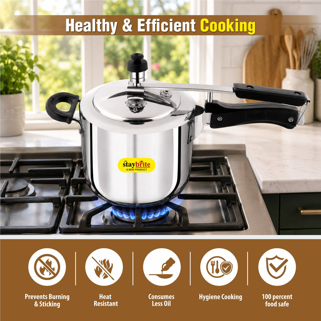 Royal Classic Aluminium Pressure Cooker 4MM Heavy Duty – Fast &amp; Safe Cooking