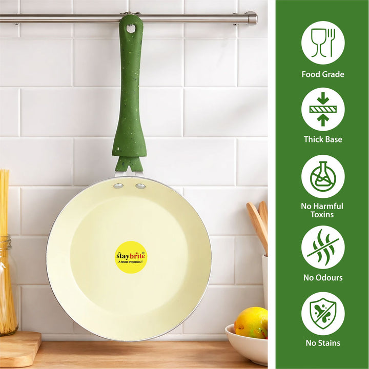 Ceramic Coated Taper Frypan for Healthy Low-Oil Cooking