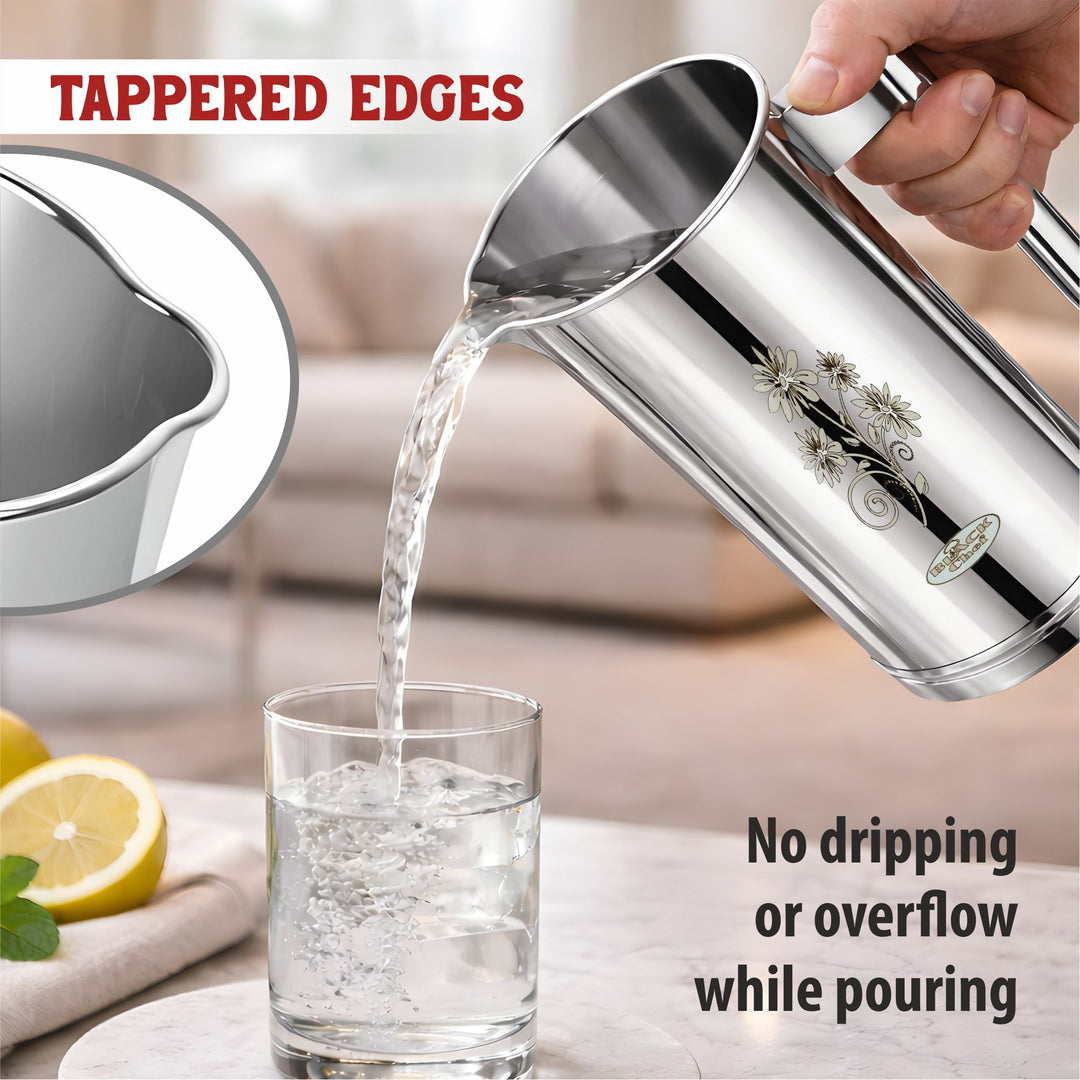 Staybrite Nexa Stainless Steel Water Jug 2 Litre | Kitchen Serving Jug