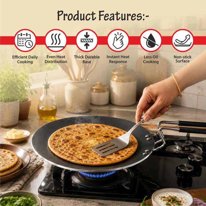 Staybrite Non-Stick Concave Tawa | Quick &amp; Easy Cooking