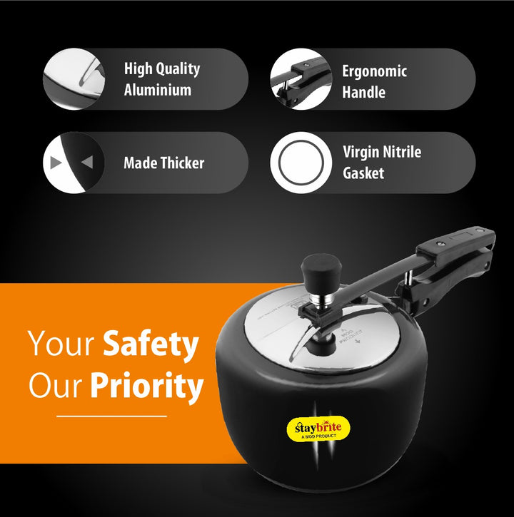 Hard Anodized Maple Pressure Cooker – Durable, Fast Cooking &amp; Scratch Resistant