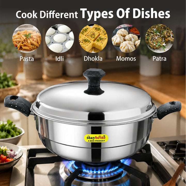 Staybrite Triply Stainless Steel Multi - Purpose 28 CM Kadai