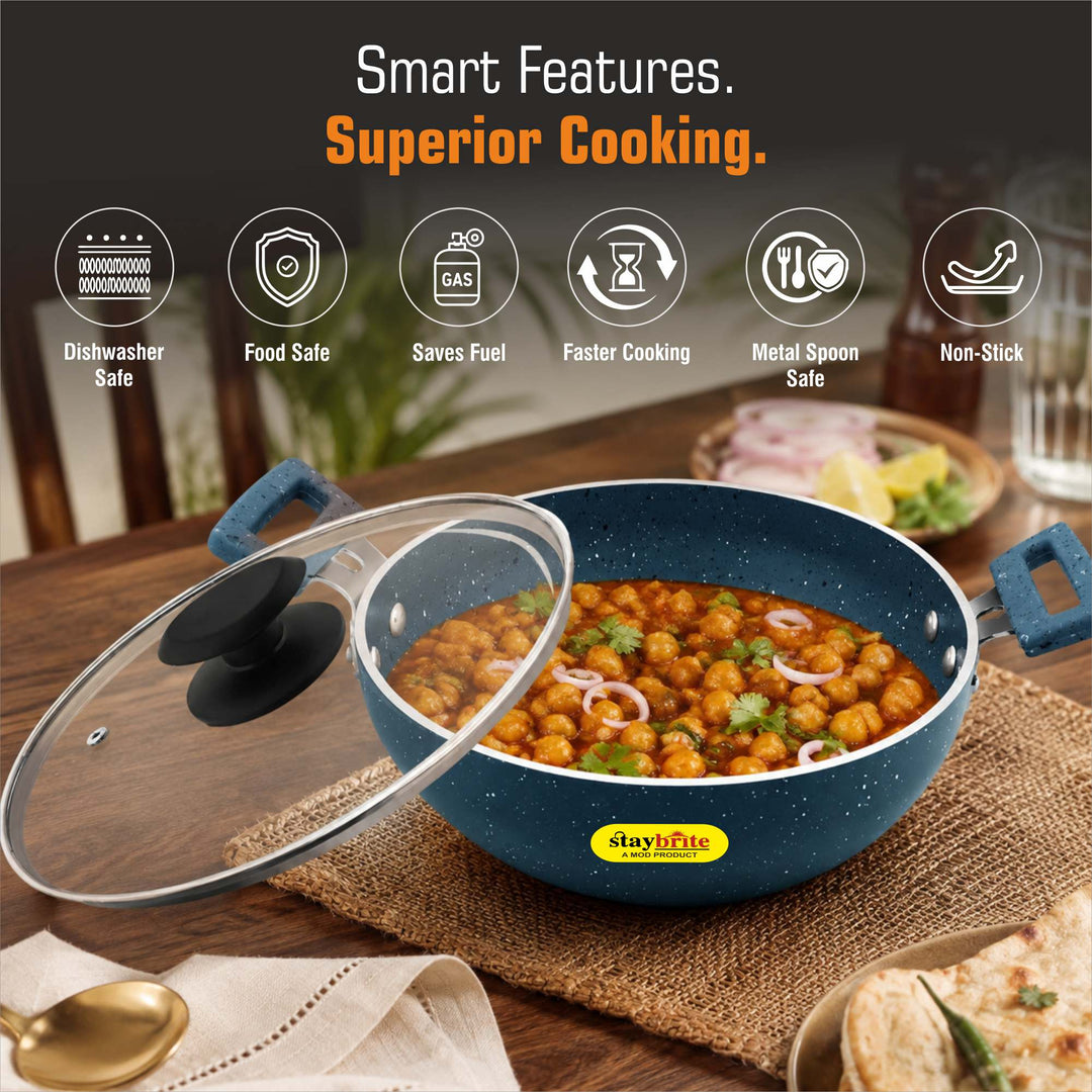 Staybrite Marble Coated Kadai | Easy &amp; Versatile Cooking