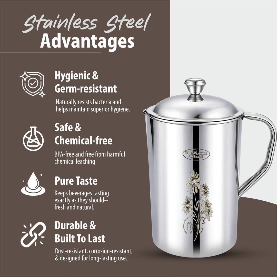 Staybrite Hero Water Jug 2 Litre | Stainless Steel Jug