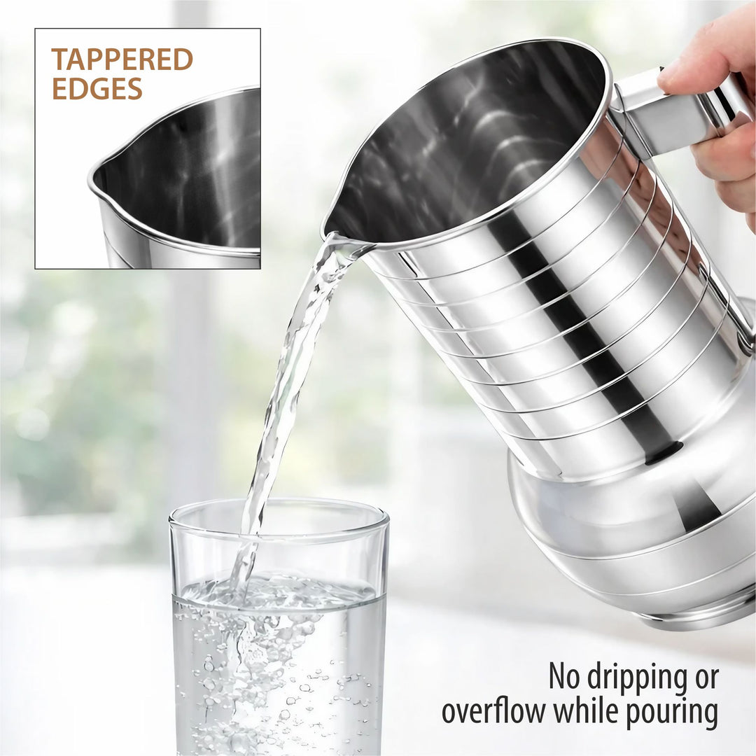 Staybrite Ringer Stainless Steel Water Jug 2 Litre | Kitchen Serving Jug