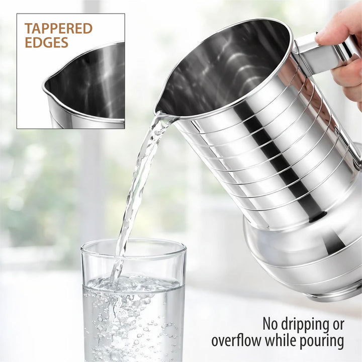 Staybrite Ringer Stainless Steel Water Jug 2 Litre | Kitchen Serving Jug