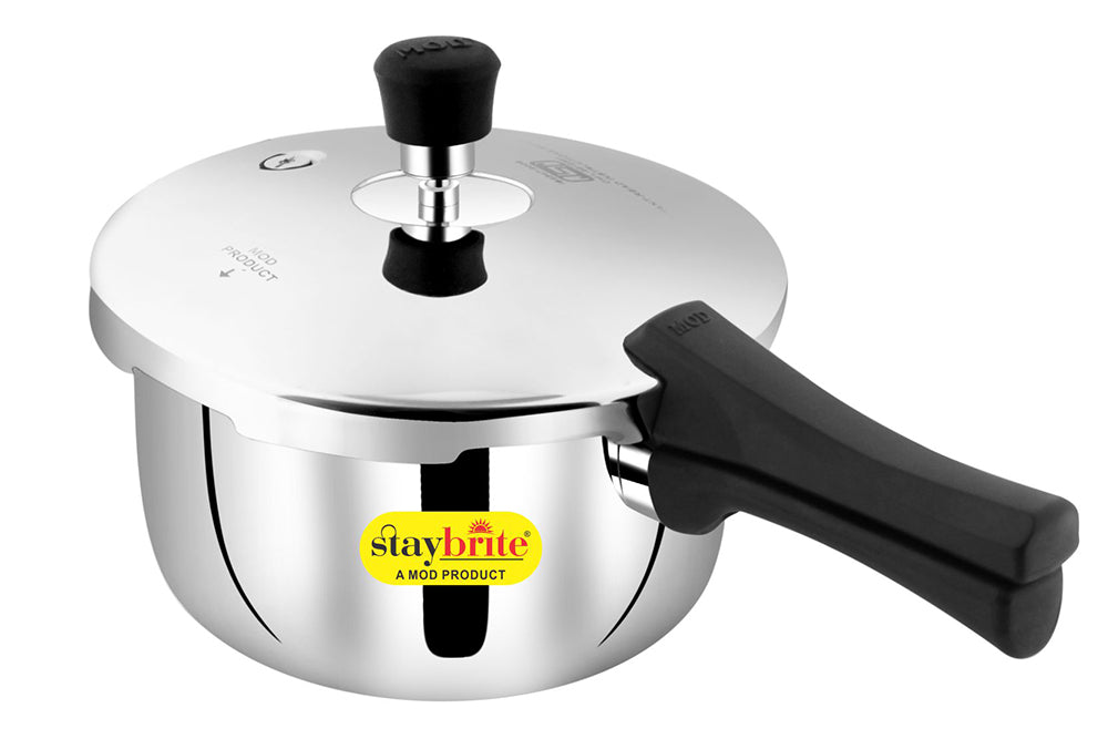 Triply Outer Lid Pressure Cooker | Heavy Gauge Stainless Steel Tri-Ply Cooker for Fast &amp; Healthy Cooking | Induction &amp; Gas Compatible