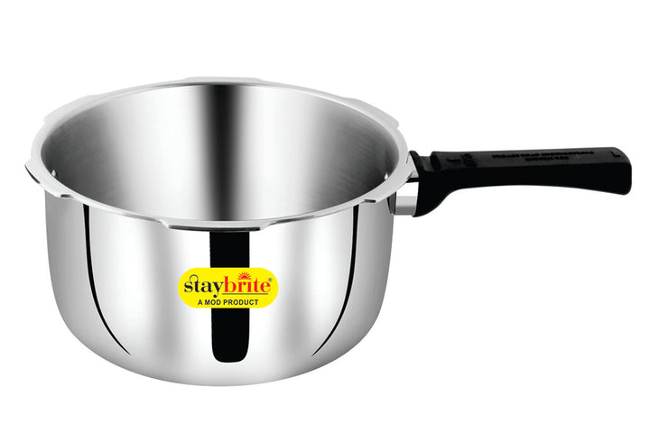 Triply Outer Lid Pressure Cooker | Heavy Gauge Stainless Steel Tri-Ply Cooker for Fast &amp; Healthy Cooking | Induction &amp; Gas Compatible