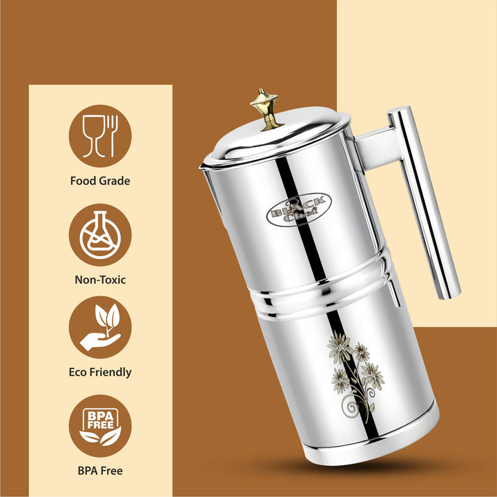 Staybrite Deluxe Square Water Jug 2 Litre | Stainless Steel Jug