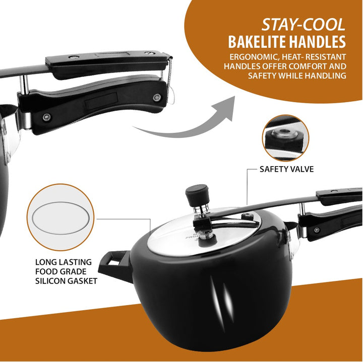 Hard Anodized Pressure Cooker – Durable, Fast Cooking &amp; Scratch Resistant