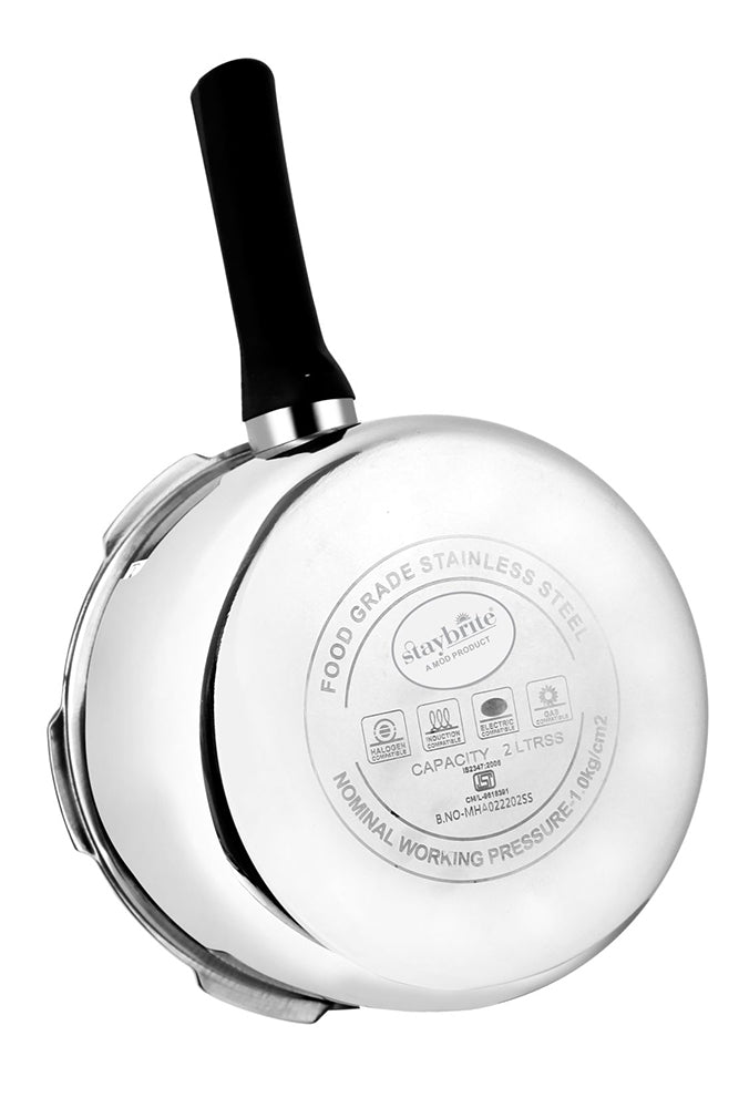 Triply Outer Lid Pressure Cooker | Heavy Gauge Stainless Steel Tri-Ply Cooker for Fast &amp; Healthy Cooking | Induction &amp; Gas Compatible