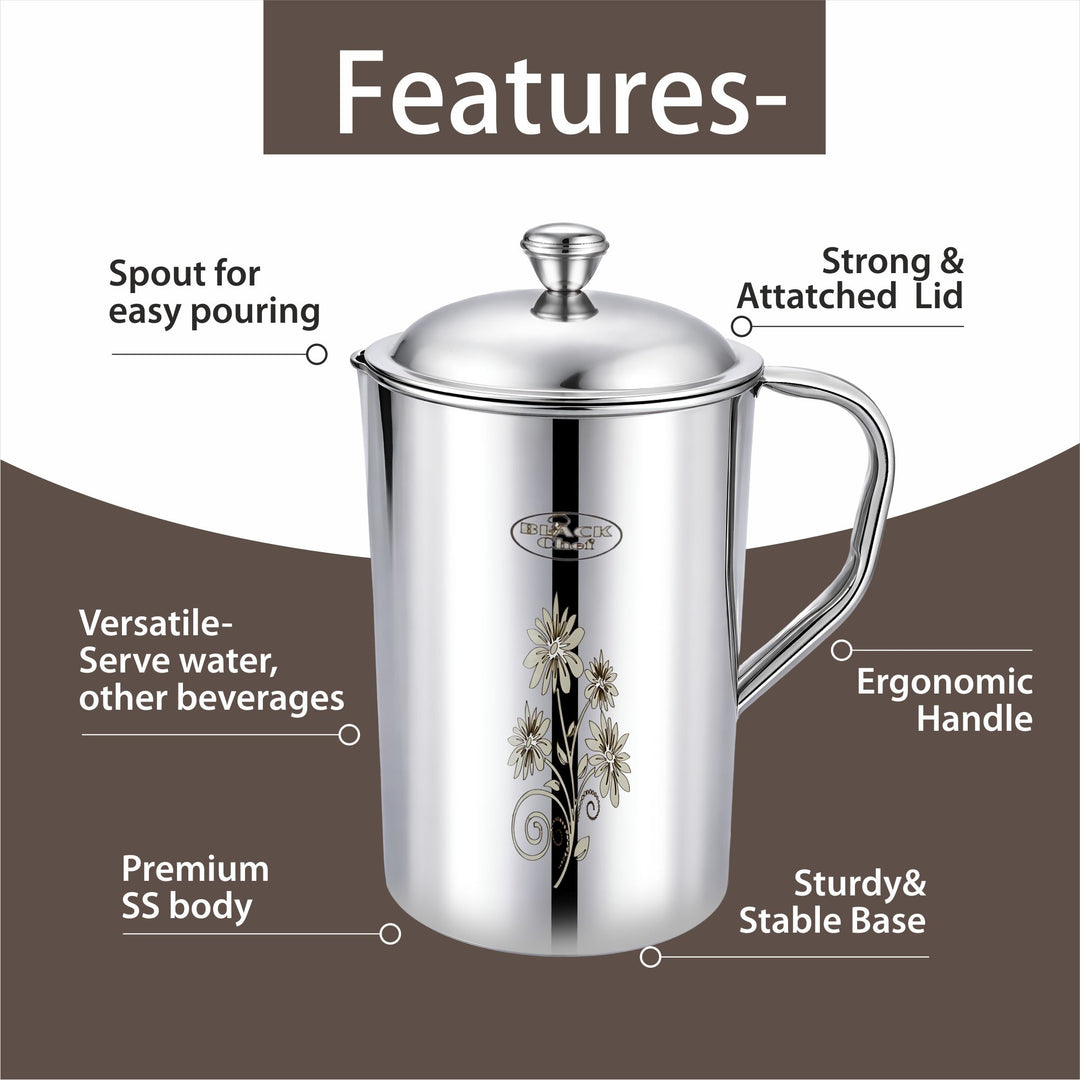 Staybrite Hero Water Jug 2 Litre | Stainless Steel Jug