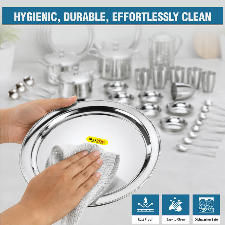 Staybrite Stainless Steel Dinner Set 51 Pcs | Complete Family Set