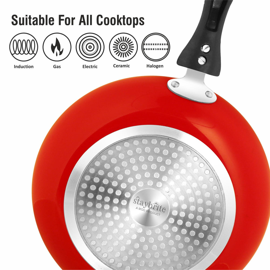 Staybrite Non-Stick Frypan with Glass Lid | Even Heating