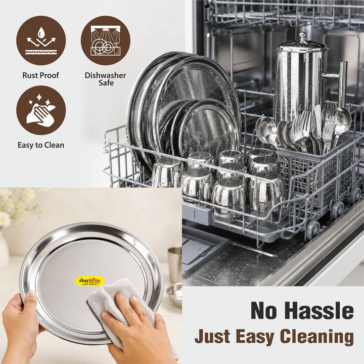 Staybrite Stainless Steel Dinner Set 61 Pcs | All-in-One Dining Set