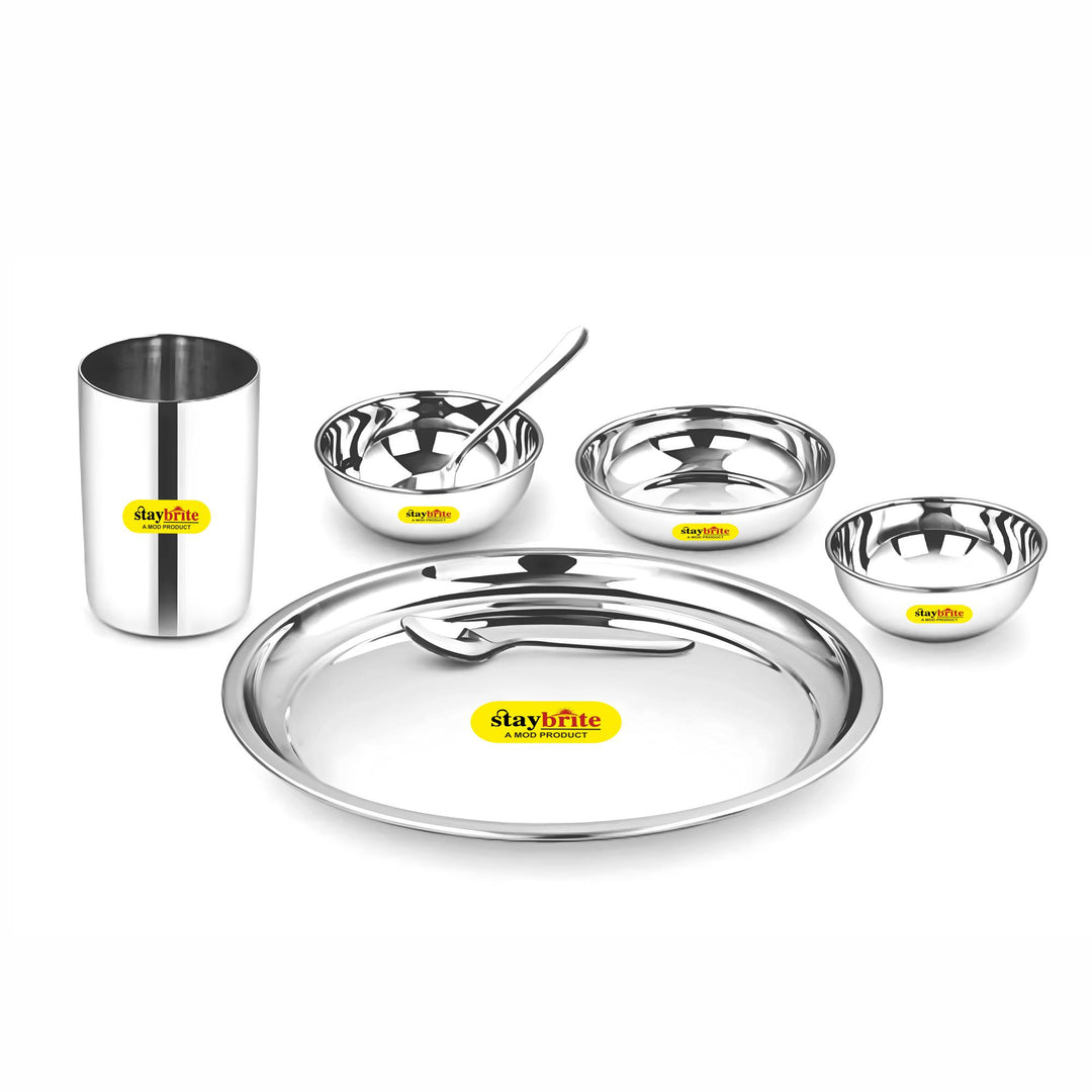 Staybrite Stainless Steel Thali Set 7 Pcs | Premium Dining Set