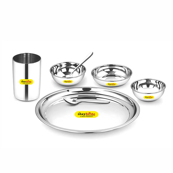 Staybrite Stainless Steel Thali Set 7 Pcs | Premium Dining Set