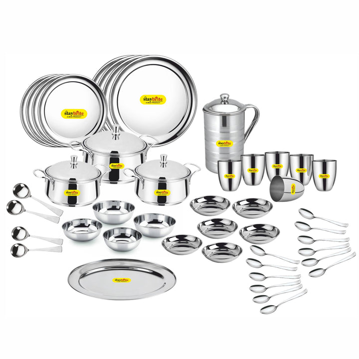 Staybrite Stainless Steel Dinner Set 51 Pcs | Complete Family Set
