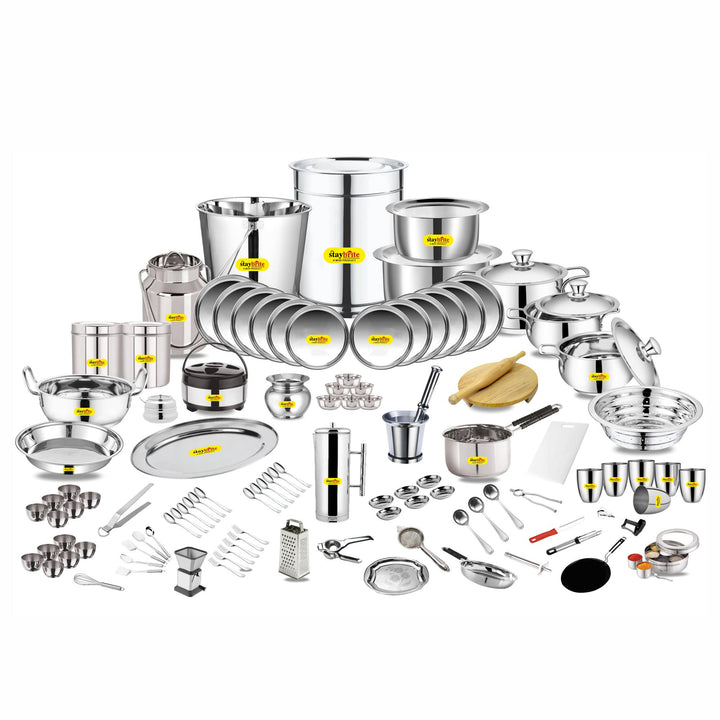 Staybrite Stainless Steel Kitchen Set 111 Pcs | Complete Kitchen Collection