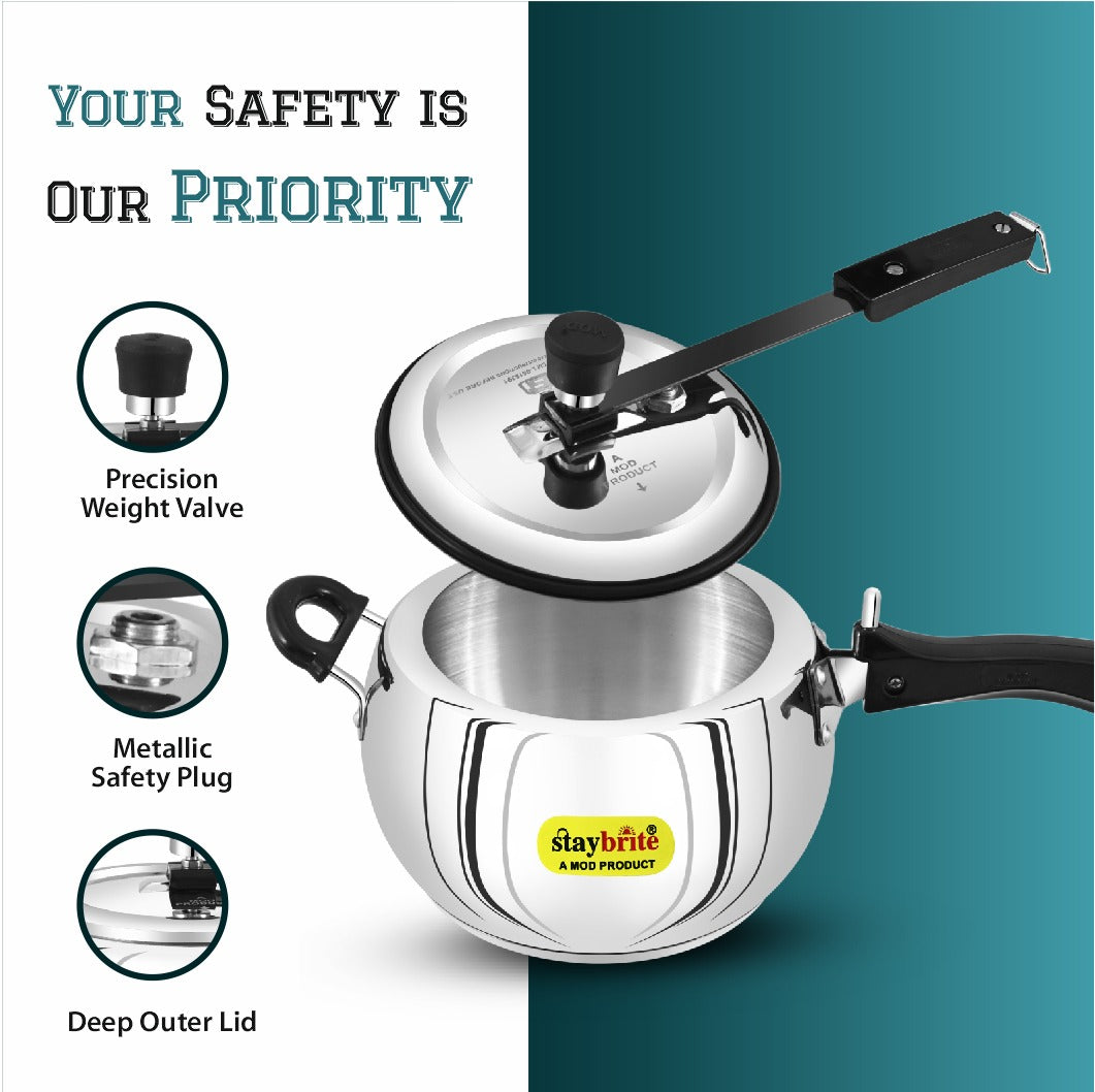 Stainless Steel Handi Pressure Cooker | Healthy, Durable and Quick Cooking for Indian Kitchens