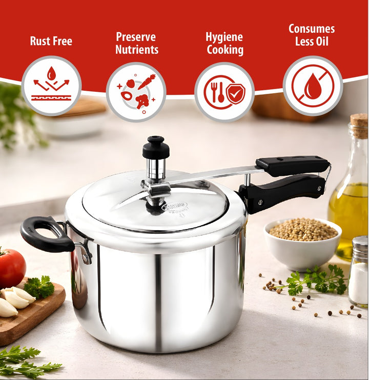 Royal Classic Aluminium Pressure Cooker 4MM Heavy Duty – Fast &amp; Safe Cooking
