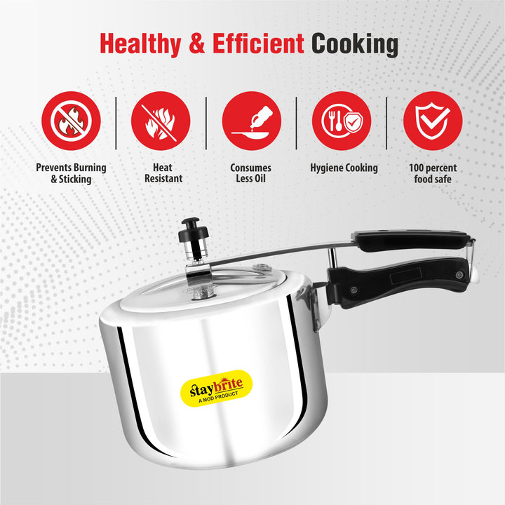 Royal Classic Aluminium Pressure Cooker 4MM Heavy Duty – Fast &amp; Safe Cooking