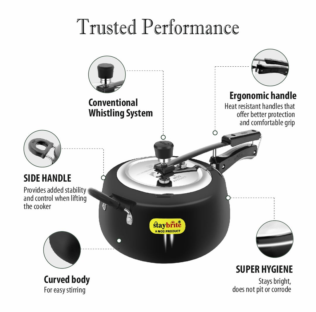 Hard Anodized Handi Pressure Cooker – Fast and Healthy Cooking