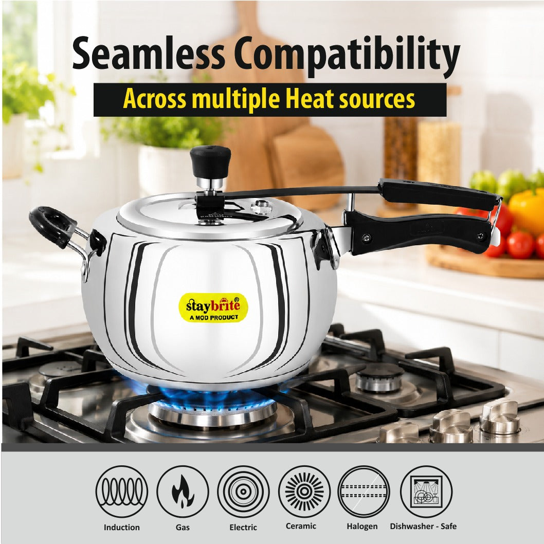 Stainless Steel Handi Pressure Cooker | Healthy, Durable and Quick Cooking for Indian Kitchens