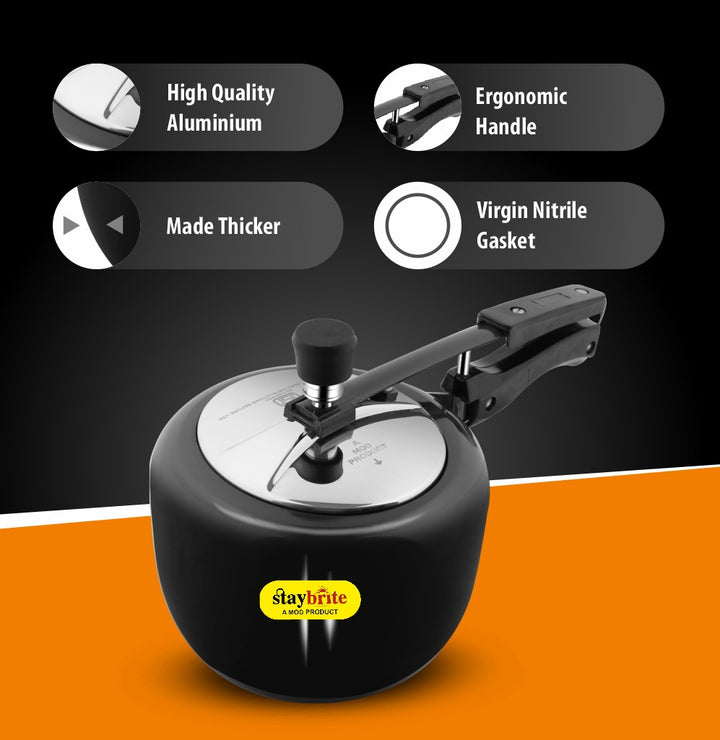 Hard Anodized Maple Pressure Cooker – Durable, Fast Cooking &amp; Scratch Resistant