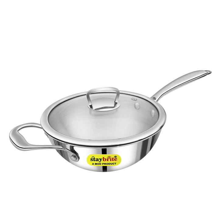 Triply Wok Pan | Multi-Cooktop Compatible Stainless Steel