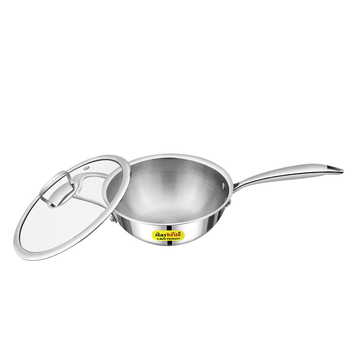 Triply Wok Pan | Multi-Cooktop Compatible Stainless Steel