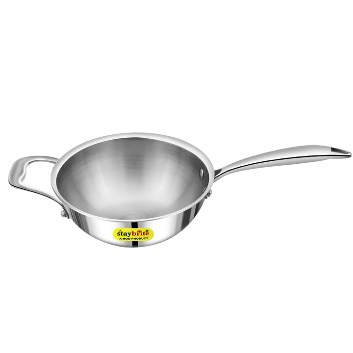 Triply Wok Pan | Multi-Cooktop Compatible Stainless Steel