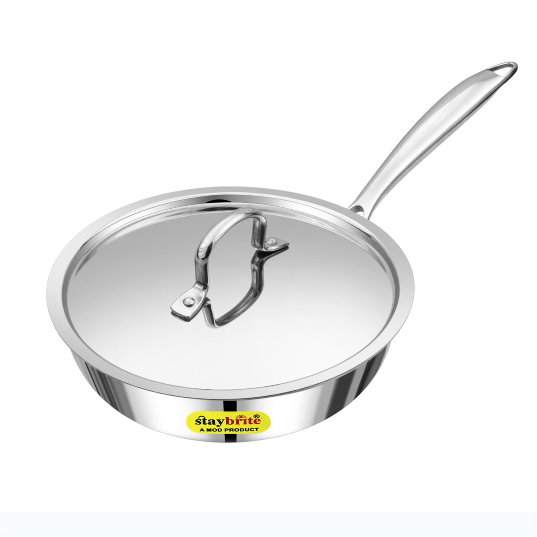 Triply Frypan – 3-Ply Stainless Steel Fry Pan for Healthy, Even &amp; Oil-Efficient Cooking