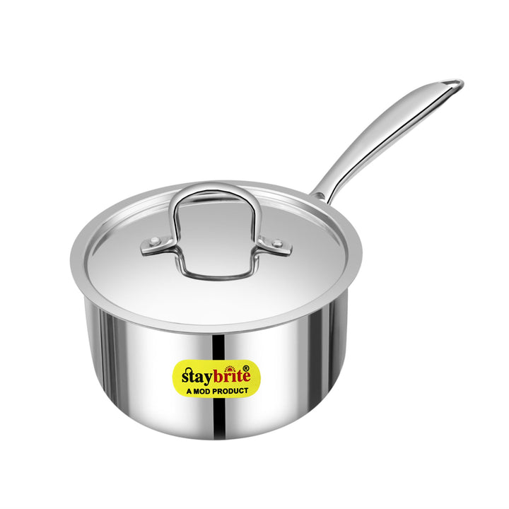 Triply Sauce Pan – 3-Ply Stainless Steel Saucepan for Even Heating &amp; Healthy Cooking