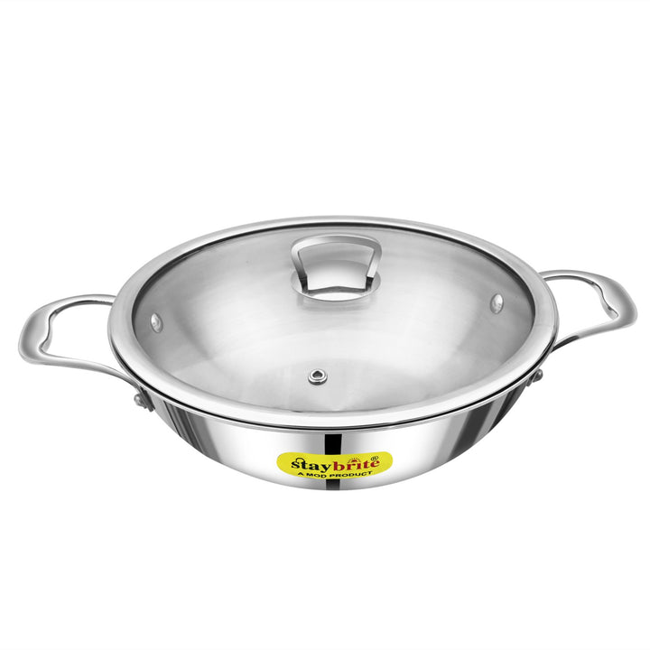 Triply Kadai | 3-Ply Stainless Steel for Even Heat Cooking