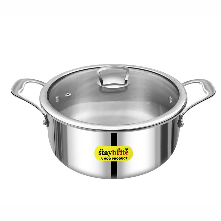 Triply Stock Pot – 3-Ply Stainless Steel Stock Pot for Even Heating &amp; Large-Batch Cooking