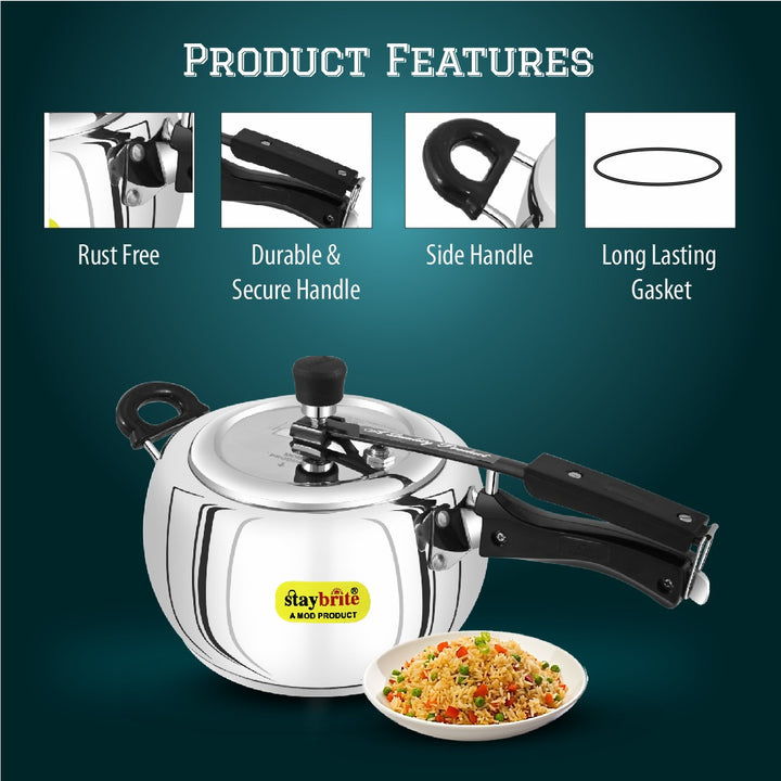 Stainless Steel Handi Pressure Cooker | Healthy, Durable and Quick Cooking for Indian Kitchens