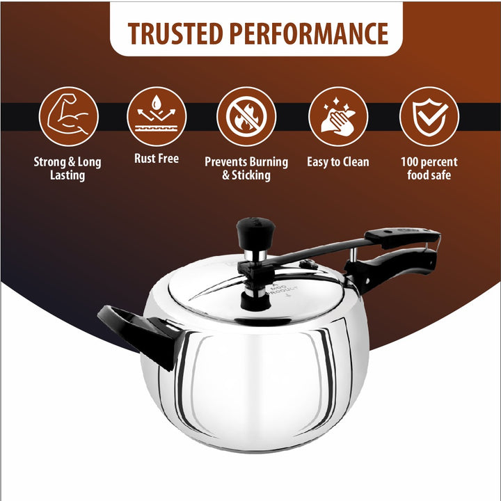 Stainless Steel Handi Pressure Cooker | Healthy, Durable and Quick Cooking for Indian Kitchens