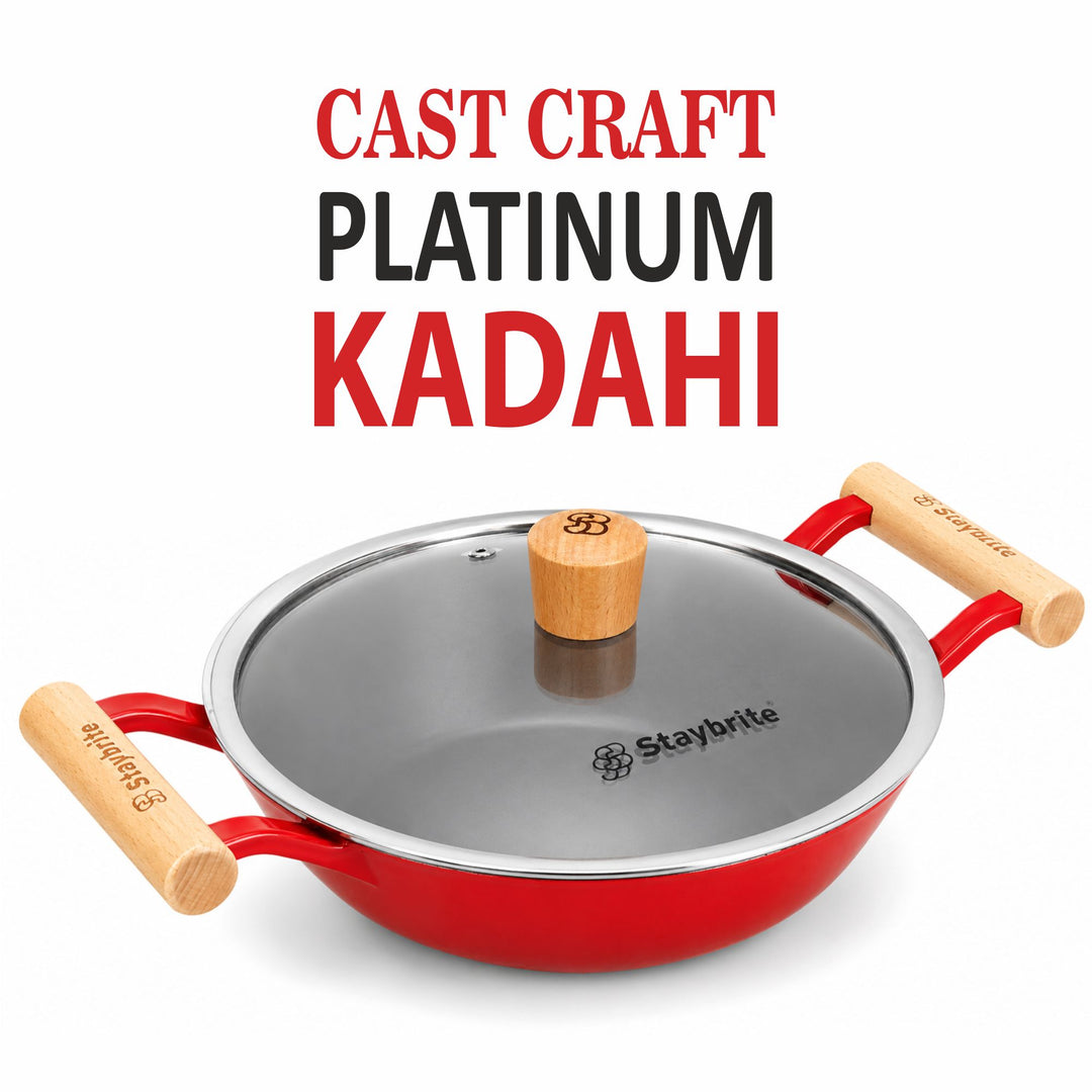 Cast Craft Platinum Kadai, 24 cm for Everyday Kitchen Use