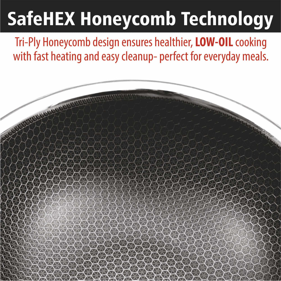 Triply Honeycomb Kadai with Glass Lid – Premium Cooking Vessel for Indian Kitchen